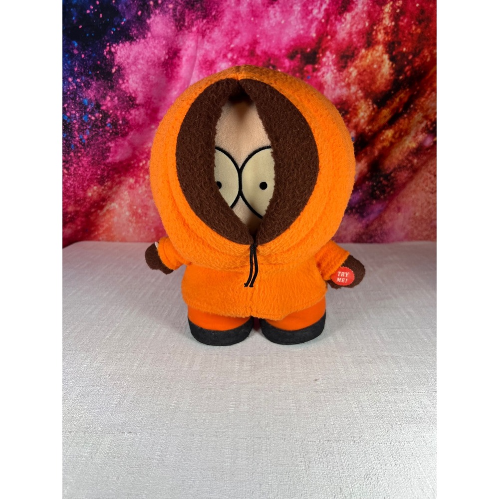Vintage 1998 South Park Kenny McCormick Plush Fun 4 All Corp 8 Inch Orange Toy
